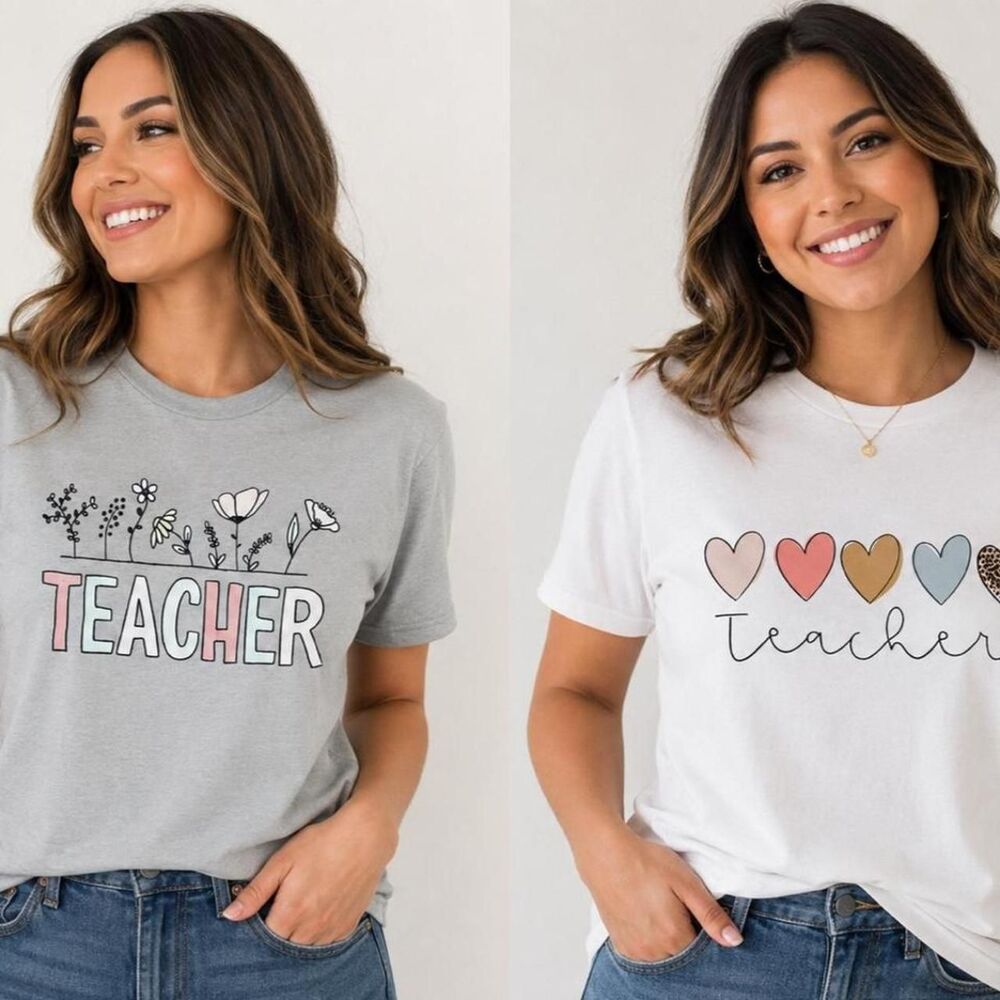 Unbranded Women's Grey and White T-shirt
